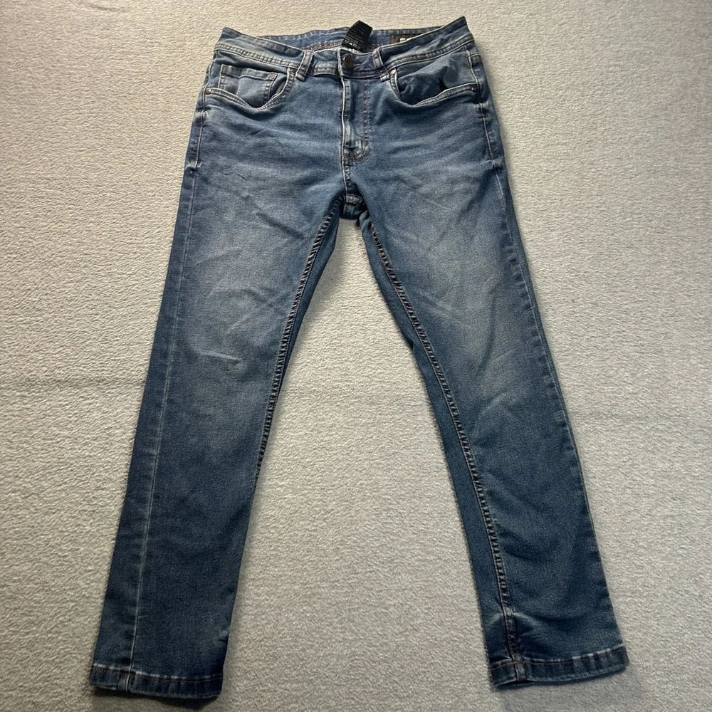 The Perfect Jean NYC Skinny Fit Jeans Mens 30x26 Blue Stretch Denim Pants Casual